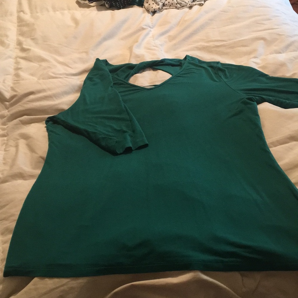 Green large Samone back detail knit top